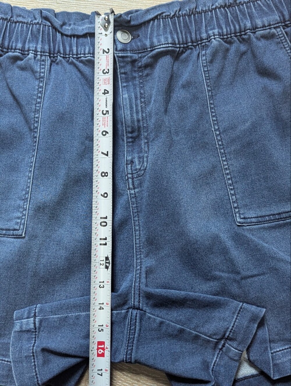 Penningtons DC Jeans Women's Casual Elastic-Waist Denim Shorts Utility Chic - Picture 9 of 13